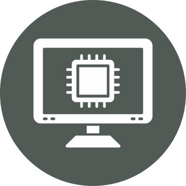 bilgisayar monitörü, vektör illüstrasyonu