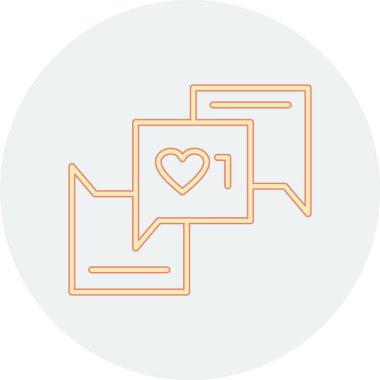 Moda tarzında izole edilmiş aşk harfi simgesi