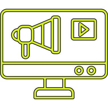 TV ekran vektör simgesi