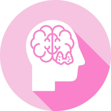 beyin ikonu vektör illüstrasyonu