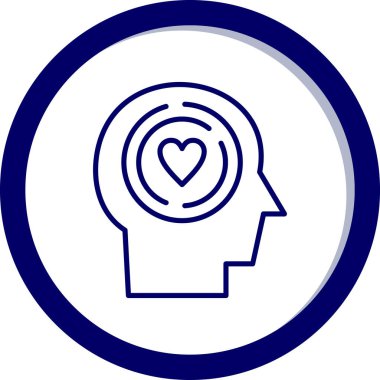 Beyin. Web simgesi basit illüstrasyon