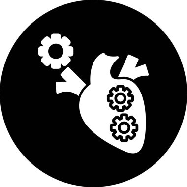 İnsan kalp simgesi, vektör çizim