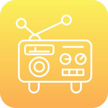 Radyo vektör simgesi. Basit tasarım