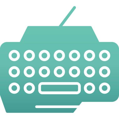 Klavye vektör simgesi. düz vektör illüstrasyonu.