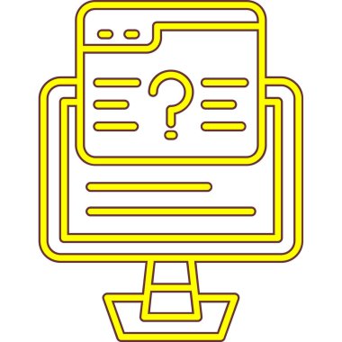 Soru işareti simgesi. Web için faq işaret vektör simgelerinin basit illüstrasyonu