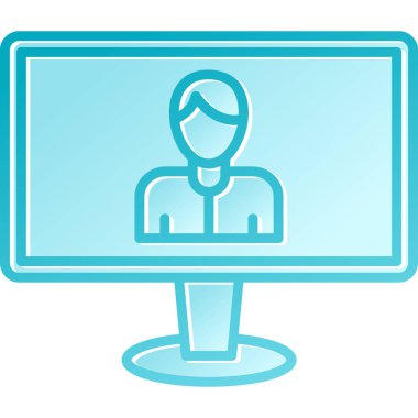 Bir insan simgesinin vektör illüstrasyonu