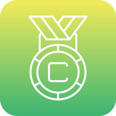 Defne çelengi ikonlu madalya.