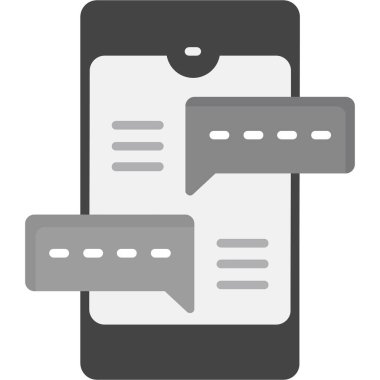 Sohbet iletileri düz simge, vektör illüstrasyonu