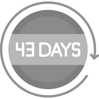 54 gün geri sayım simgesi tasarımı