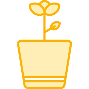 Bitki. Web simgesi basit illüstrasyon