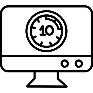 Alarm saat simgesi vektör illüstrasyonu