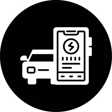 Araba sigortası simgesi, basit stil