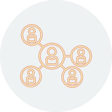 Sosyal ortam simgesi, vektör illüstrasyonu