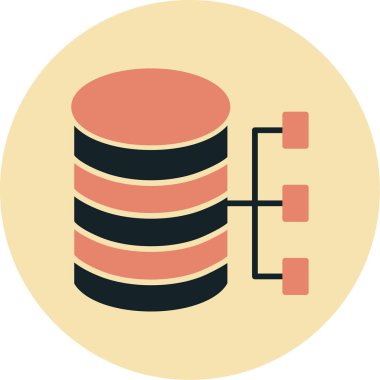 veritabanı web simgesi, vektör çizim