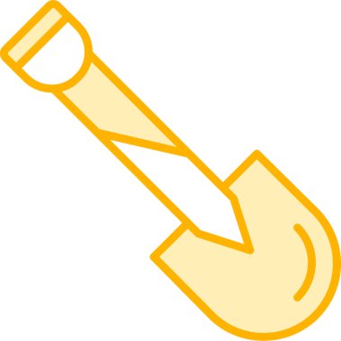 İnşaat küreği ikonu. Web için yapı vektörü simgelerinin özet çizimi