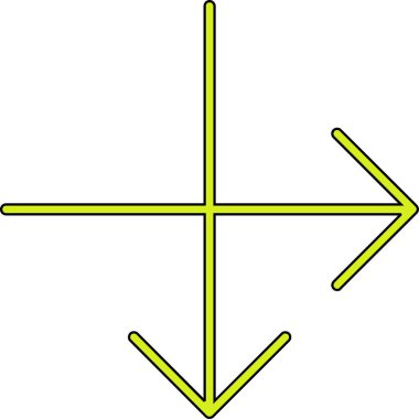 Okları ince renk çizgisi vektör simgesini genişlet