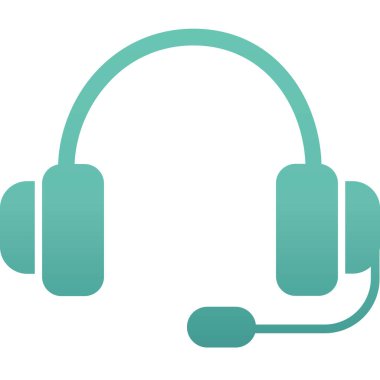 kulaklık simgesi, basit vektör illüstrasyonu