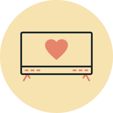 Kalp. Web simgesi basit illüstrasyon