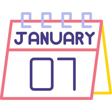 27 Ocak 'ta. Ay simgesi, tarih ve ay takvimi. Takvim. planlama ve ay yönetimi. Kış gününde takvim simgeleri