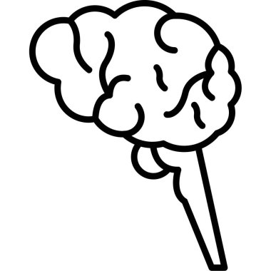 Beyin. Web simgesi basit illüstrasyon