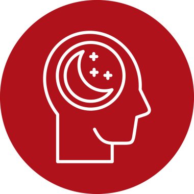 Ay ikonu vektör illüstrasyonu