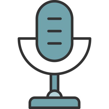 mikrofon simgesi. taslak çizim vektör mikrofon ve mikrofon simgeleri