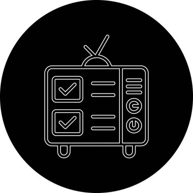 TV vektör illüstrasyon tasarımı