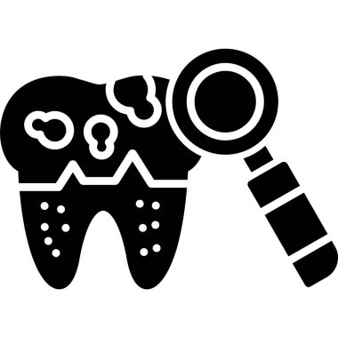 Diş bakımı simgesi, basit tasarım