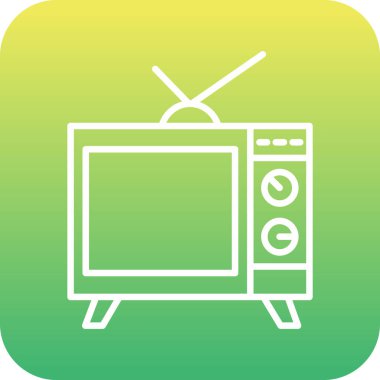 Televizyon vektörü simgesi modern basit vektör illüstrasyonu