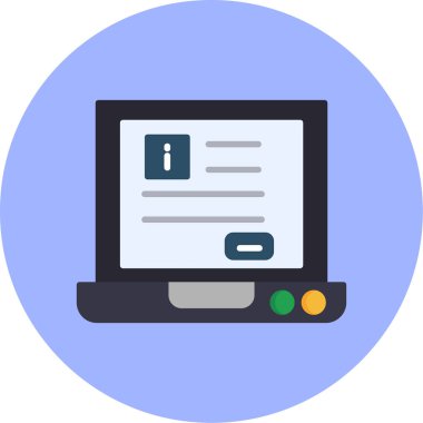 Bilgisayar. Web simgesi basit illüstrasyon