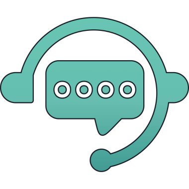 Sohbet simgesinin vektör illüstrasyonu