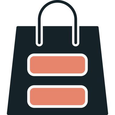 Alışveriş poşeti simgesi soyut arkaplanda izole edildi