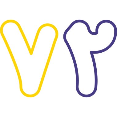 Çocuklar için alfabe harflerinin vektörü