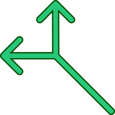 Yeşil ve siyah bir okun vektör illüstrasyonu