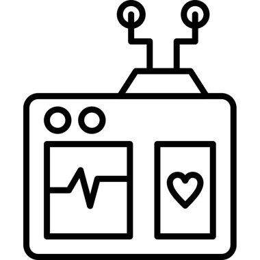 Elektronik tahta ikonlu kalp. Beyaz arkaplanda izole edilmiş web tasarımı için elektronik tahta vektör simgesine sahip özet kalp