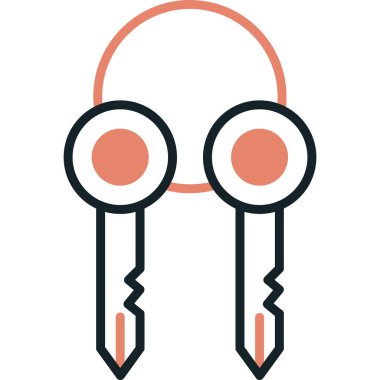 basit makas simgesi, vektör illüstrasyon