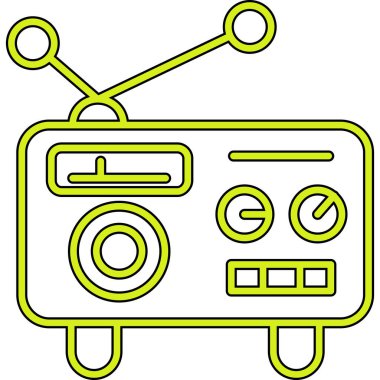 radyo simgesi vektör illüstrasyonu