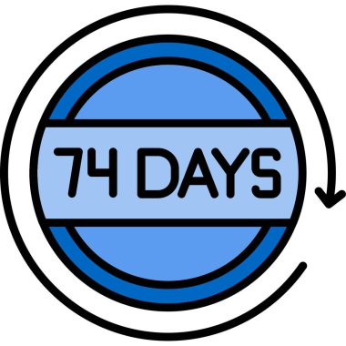 Haftanın günleri, ikon tasarımı. vektör illüstrasyonu.