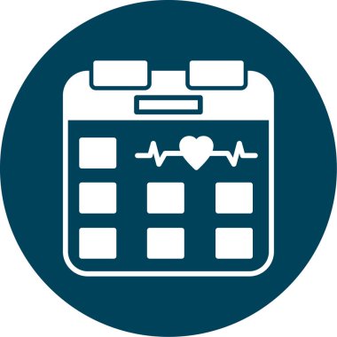 kalp çizelgesi yuvarlanmış vektör simgesi