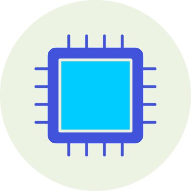 İşlemci. Web simgesi basit illüstrasyon