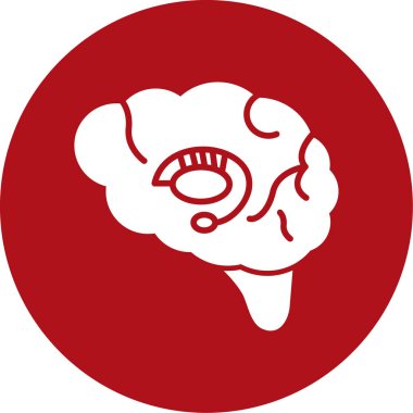 beyin ikonu vektör illüstrasyonu