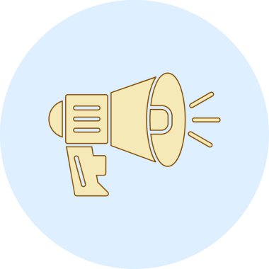 Yüksek Sesli Hoparlör Ağı simgesi, vektör illüstrasyonu