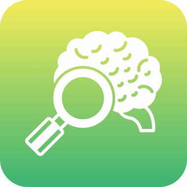 Beyin simgesi, vektör illüstrasyonu.