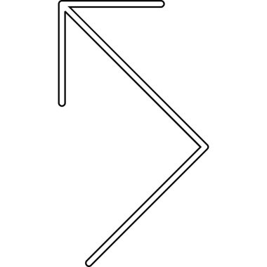 ok simgesi vektörü. İnce çizgi işareti. izole edilmiş sınır sembolü çizimi