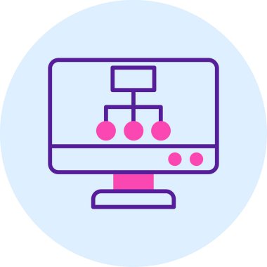 Bilgisayar monitörü. Basit resimleme