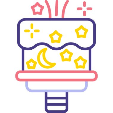 dondurma web simgesi, basit vektör illüstrasyonu