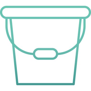 Kova. Web simgesi basit illüstrasyon