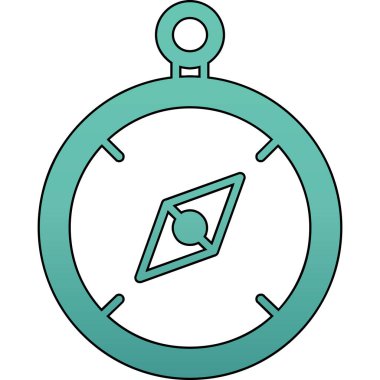 Eşsiz Pusula Vektör Satırı Simgesi