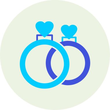 Evlilik yüzükleri. Basit resimleme