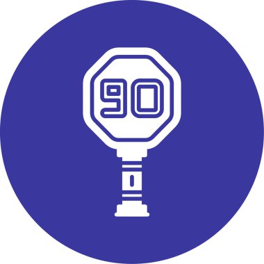 Bir fenerin mavi simgesinin vektör çizimi